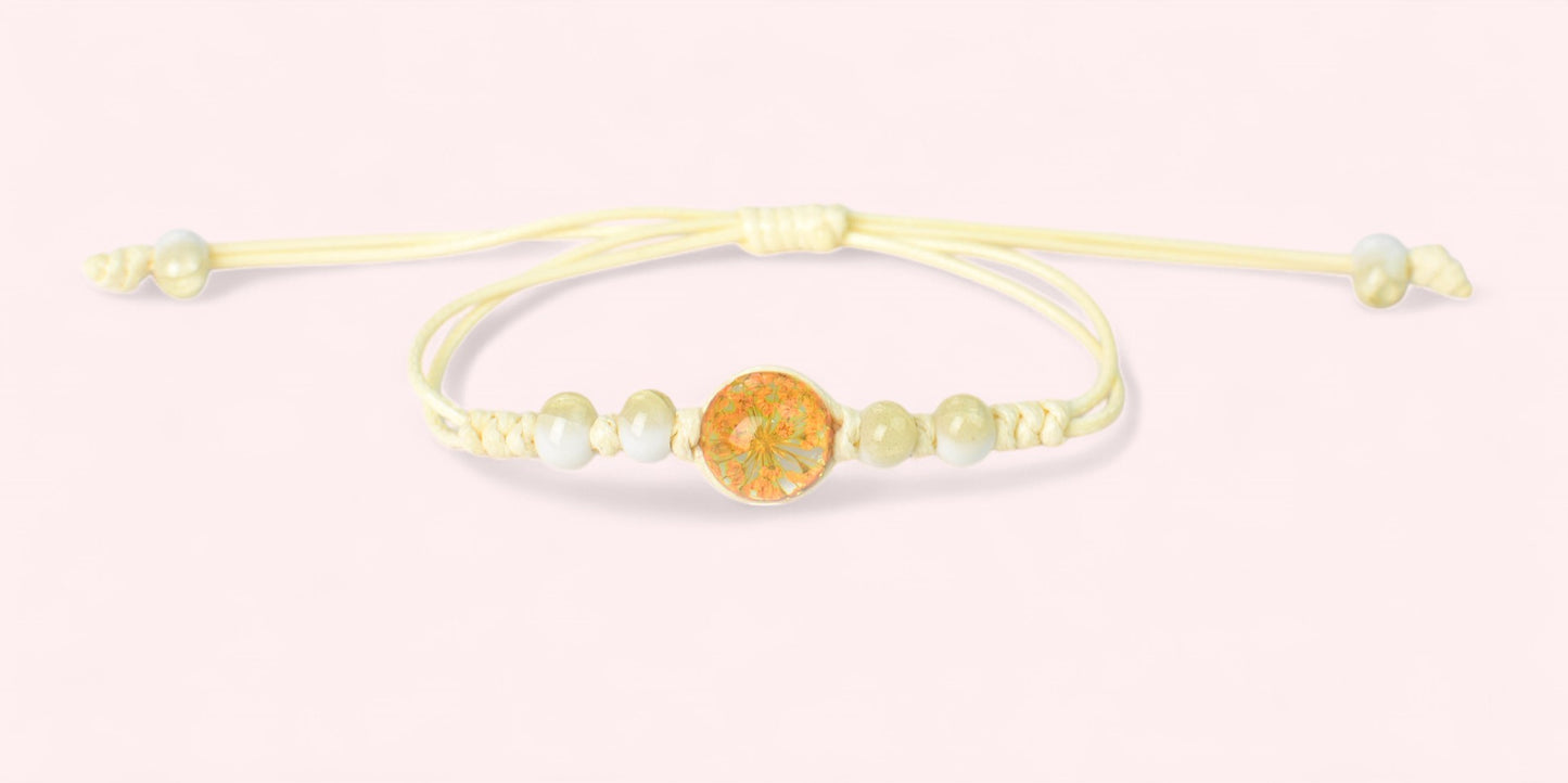 Handcrafted Floral Charm Beaded Bracelets with Small Flowers – Adjustable and Vibrant, boho jewelry, spiritual accessories, unique gift, artisan handmade jewelry