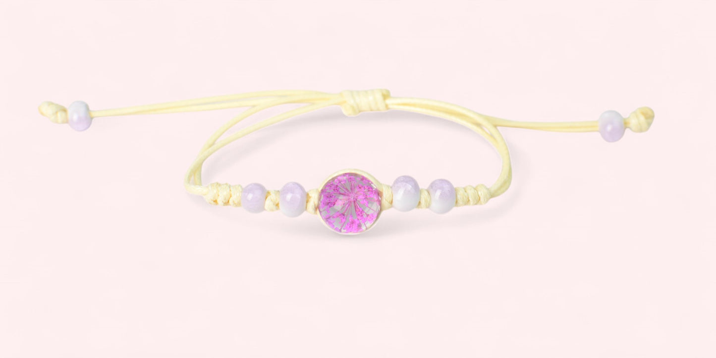 Handcrafted Floral Charm Beaded Bracelets with Small Flowers – Adjustable and Vibrant, boho jewelry, spiritual accessories, unique gift, artisan handmade jewelry
