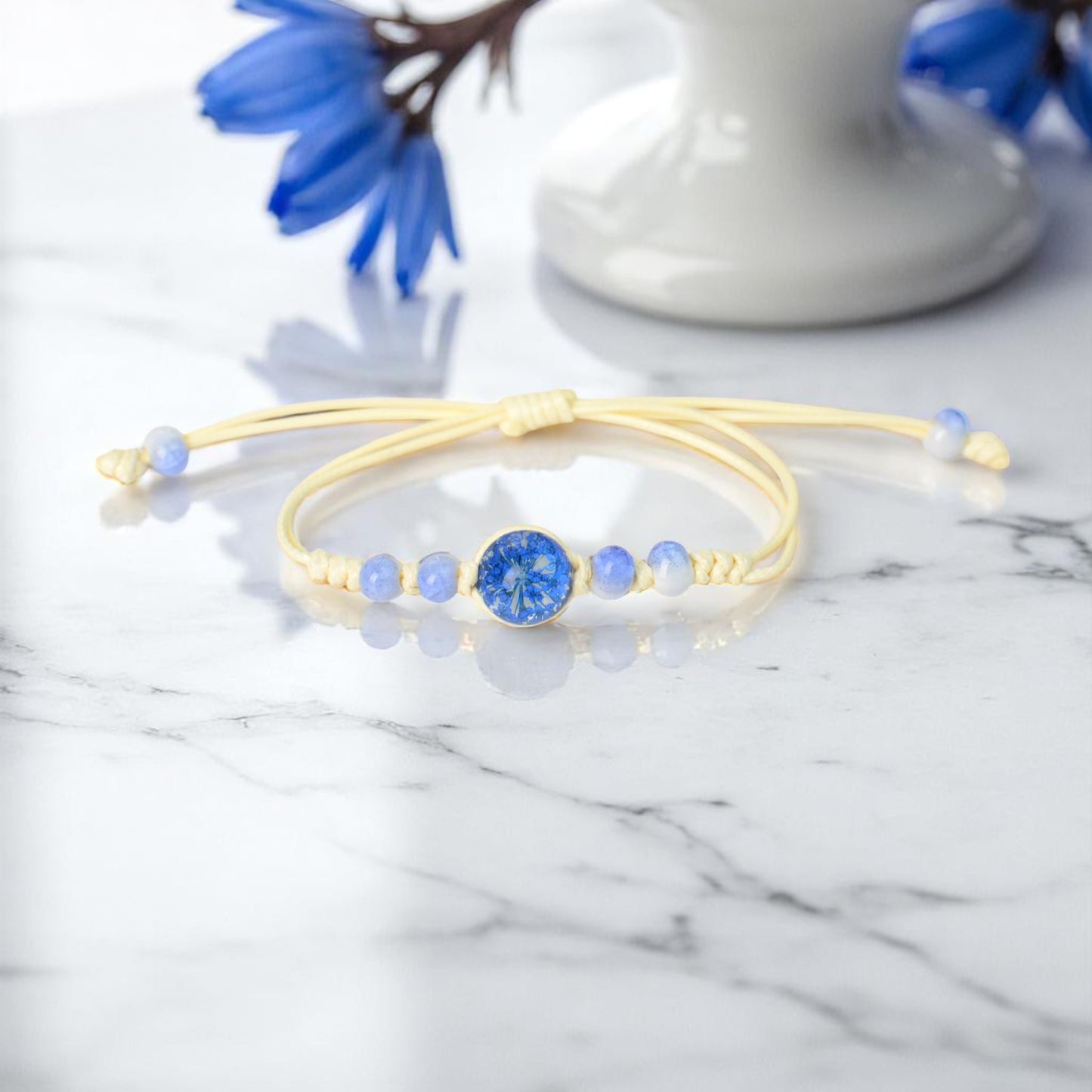 Handcrafted Floral Charm Beaded Bracelets with Small Flowers – Adjustable and Vibrant, boho jewelry, spiritual accessories, unique gift, artisan handmade jewelry