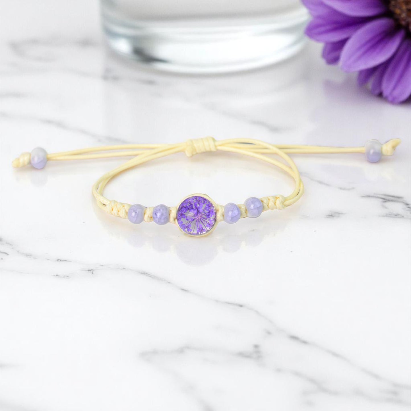 Handcrafted Floral Charm Beaded Bracelets with Small Flowers – Adjustable and Vibrant, boho jewelry, spiritual accessories, unique gift, artisan handmade jewelry