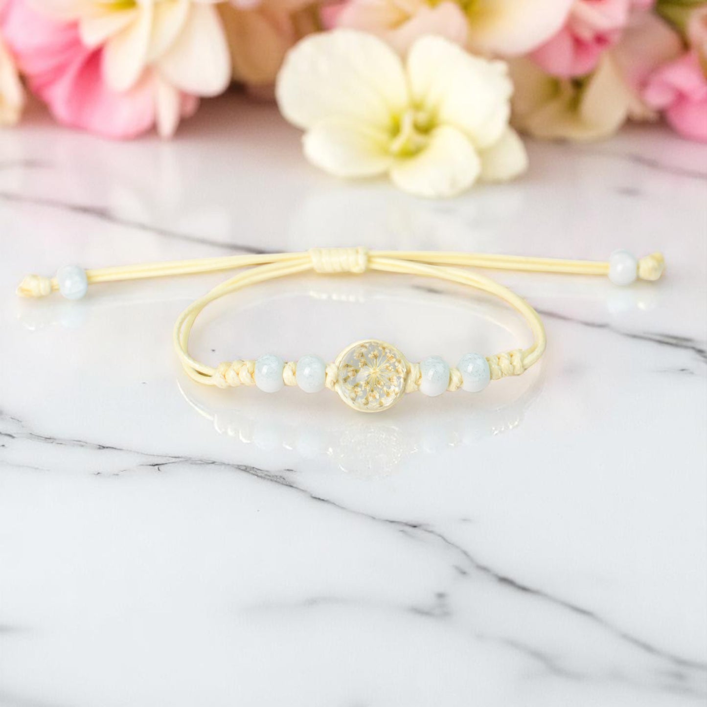 Handcrafted Floral Charm Beaded Bracelets with Small Flowers – Adjustable and Vibrant, boho jewelry, spiritual accessories, unique gift, artisan handmade jewelry