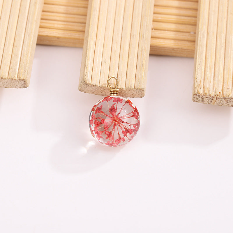Handmade Resin Flower Pendant Charms – Colorful Dried Floral Encapsulation, Unique jewelry accessories, Flower pendant designs,Nature-inspired Necklace,