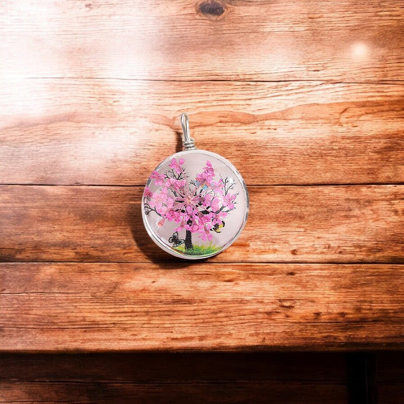 Handmade Pressed Flower Resin Pendants - Nature-Inspired Jewelry Charm, Vibrant floral necklace,Vibrant floral necklace , Eco-friendly handmade jewelry, Nature-inspired accessories, Dried flower necklace charm