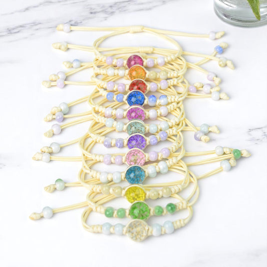 Handcrafted Floral Charm Beaded Bracelets with Small Flowers – Adjustable and Vibrant, boho jewelry, spiritual accessories, unique gift, artisan handmade jewelry